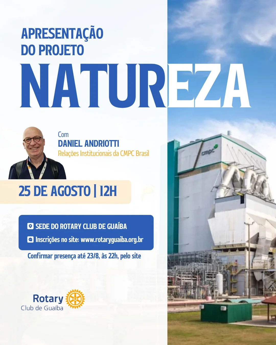 Imagem de divulgação do evento Apresentação Projeto Natureza CMPC